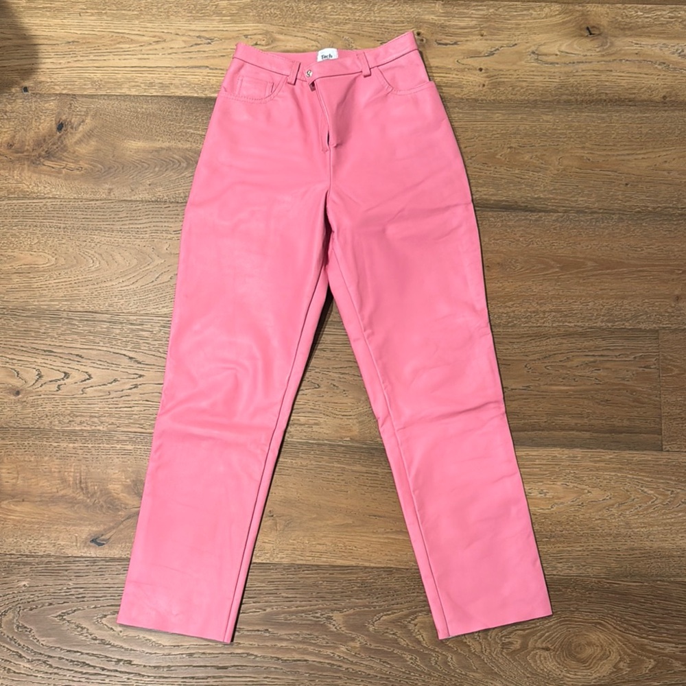 Pink High-Waisted Pants